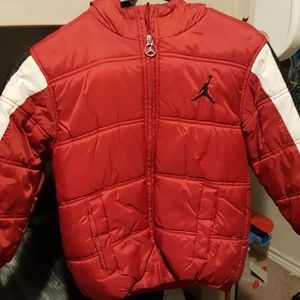 Jordan Air Boys' Puffer Bubble Hooded Jacket